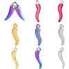 GLOWCAT 10 pz/lotto acciaio inossidabile peperoncino charms corno pendenti pepe rosso orecchini fai da te creazione di gioielli risultati della collana all'ingrosso