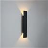 Feiyunlux Lampade da parete a LED Striscia per interni Lampade da parete in alluminio 6W 18W 24W LED Lampada da parete bianca nera Camera da letto Soggiorno Apparecchi di sfondo