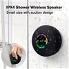 NONE Nuovo Altoparlante Bluetooth LED Impermeabile per Bagno, Mini Altoparlante Portatile con Forte Ventosa, Altoparlante Stereo per Sport all'Aperto