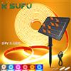 KISUFU DC24V Ad Energia Solare COB Neon LED Striscia IP68 Impermeabile 320Led/M Nastro Adesivo Flessibile Corda Luce Giardino Domestico illuminazione Lineare