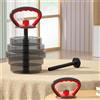 hufuch Maniglia Kettlebell regolabile per piastre pesi con manubri Peso della palla con bilanciere oscillante