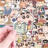 Bandai 100PCS Cartoon Anime Crayon Shin Chan Adesivi Kawaii Decalcomanie Giocattoli per bambini per auto Laptop Telefono Cancelleria Decor Adesivo impermeabile