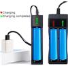 Fomscvka Custodia per batteria a 1 slot Caricabatteria al litio 18650 per 18650 14650 Caricabatteria ricaricabile da 4,2 / 3,7 V Caricatore USB