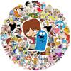 NONE 50 pezzi di cartoni animati classici anime adesivi graffiti misti decalcomanie carine per telefono notebook valigia divertente giocattolo per bambini