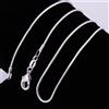 NONE Collana a Catena Serpente da 1MM in Argento Sterling 925, alla Moda, per Donna e Uomo, Gioielli Regalo, Vendita all'Ingrosso