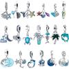 NONE Ciondolo a forma di stella marina in argento sterling 925 originale, serie Ocean, per braccialetti fai da te, adatto a donne e ragazze, accessorio di moda, idea regalo.