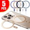 NONE 5-1 Pezzi per Magsafe, Anello Adesivo in Metallo Universale per Caricabatterie Wireless Magnetico Magsafe, Adesivo in Lamiera di Ferro per iPhone
