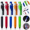 NONE Penna Giocattolo Multifunzione Quattro in Uno con Lampada Pieghevole, Penna Regalo Pubblicitaria, Supporto per Telefono e Tablet, Penna a Sfera LED con Condensatore