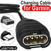 NONE Cavi di Ricarica USB Type-C per Smartwatch Garmin Fenix 8 7 5X 6S Pro, Cavo di Ricarica e Trasferimento Dati per Serie Garmin Fenix