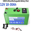 DAWEIKALA Batteria ricaricabile da 12 V 10-30 Ah, per luci a LED, campeggio e alimentazione di backup domestica, batteria al litio 18650 + caricabatterie