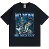 shinchan T-shirt 'No More Mr Nice Guy' con Meme Alpha Wolf, Divertente Maglietta 'Brainrot' per Uomo e Donna, Moda Umoristica in Cotone, T-Shirt Larga Streetwear