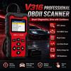 Jexiwe Scanner OBD2 V316, Strumento Diagnostico per Auto, Lettore di Codici di Errore del Motore, Cancellatore di Codici, Rilevatore di Tensione del Veicolo, Lettore Luce di Avvertimento Motore