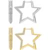 MISEFF Orecchini in argento sterling S925 Orecchini pentagonali semplici ed eleganti Gioielli di moda per le donne Regali di compleanno per San Valentino