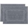 ZOLLNER 2 Tappetini da bagno in 50x70 cm - Zerbino assorbente e morbido in cotone - lavabile a 95°C - adatto per riscaldamento a terra - grigio - qualità alberghiera