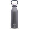Qwetch - Bottiglia termica TITAN ROC 1,5 L Grigio - Ultra resistente con rivestimento antigraffio - 48 ore freddo/16 ore Caldo - Impermeabile, lavabile in lavastoviglie - Borraccia in acciaio inox con
