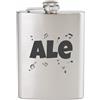Custom Fiaschetta personalizzata in acciaio INOX da 240 ml | Tappo a vite per grappa, design elegante ottima idea regalo addio al celibato nubilato matrimonio (Acciaio)