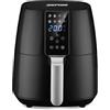 Zephir, Friggitrice ad Aria, Capacità 3,8L, Potenza 1.450W, Display LED , 8 Programmi di Cottura Automatici, Impostazione Tempo e Temperatura Cottura, Cestello Antiaderente, Timer 60 min.