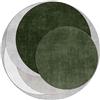 Generic Tappeto rotondo 250 x 250 cm a pelo basso con retro antiscivolo lavabile perfetto per soggiorno, divano, tavolo, cucina, bagno, decorazione per la casa, accento elegante.