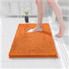 COMPOLICY Tappetino da bagno 40 x 60 cm, in ciniglia, antiscivolo e vivace, lavabile e assorbente, ad asciugatura rapida, per bagno boho e metà secolo