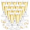 Huanmin Set di 30 bicchieri da spumante in plastica, set di bicchieri da champagne riutilizzabili, bicchieri da champagne da 160 ml, bicchieri trasparenti in plastica per matrimonio, compleanno, festa