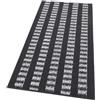 emmevi Tappeto Cucina Morbido 3D Assorbente Lavabile Antiscivolo Passatoia Bordata A Righe 57x180 Nero