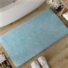 Wecon Home Basics - Tappeto da bagno Erik, morbido tappeto di cotone trapuntato, antiscivolo e lavabile, con pelo morbido e aspetto pulito (80 x 150 cm, blu fumo)