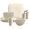 HOMGEN 12 Pezzi Set di Piatti e Ciotole in Plastica Set di Stoviglie Infrangibili per il Campeggio - Piatti Ciotole e Tazze Riutilizzabili per la Cucina Servizio da Picnic per 4 Persone