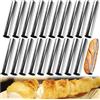 ADERTOS 20 Stampi per Cannoli in Acciaio Inossidabile, Cilindri per Cannoli a Forma di Tubi, Forme per Cannoli, Tubi per Cannoli in Acciaio Inox per Brioche Pasta Sfoglia Biscotti Torte, 11.6 * 1.9cm