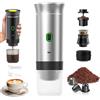 VHV Macchina da caffè portatile da viaggio, riscaldamento rapido 3 in 1, macchina da caffè portatile 12 V, auto-riscaldamento da 4 a 6 minuti, grandi capsule, caffè macinato, per campeggio, ufficio