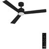 CREATE / WIND MODERN M/Ventilatore da soffitto con luce nero con telecomando / 40W, Luce LED 3 temperature, Ø132 cm, 6 velocità, funzione estate-inverno