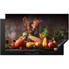 KitchenYeah© Coperchio Piano Cottura 90x52 cm Cucina Copri Fornelli Tappetino Induzione Antiscivolo Piastra Protezione Verdure - Frutta - Rustico - Tavolo