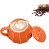 Nybhyjka Tazza di zucca di Halloween, tazza da caffè a forma di zucca, contenitore in ceramica per bicchieri autunnali, raccolto e Ringraziamento, festa di compleanno, decorazione per amici e