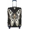 Zelinge Copertura elastica lavabile per valigia, resistente ai graffi, Farfalla Ornata Oro Scuro, for 22-24 Inch Luggages M