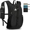Outplea Zaino da Trekking Pieghevole 15L, Piccolo Impermeabile Zaino Montagna Uomo e Donna, Ultraleggero Impermeabile da Giorno Casual per Escursioni Viaggi Brevi Campeggio Ciclismo, Nero
