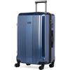 FERGÉ Trolley bagaglio a mano CANNES - Valigia rigida 55x35x22 cm valigetta bagaglio cabina 4 ruote blu