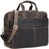 STILORD William Cartella Classica Uomo Pelle XL Borsa Portapc 15,6 Pollici Ventiquattrore Pelle Genuina Vintage Borsa Lavoro Uomo con Tracolla e Manico per Ufficio Colore:marrone scuro