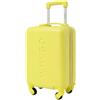 WHYGO - Trolley Bagaglio a Mano con Ruote 360º - Rigido, Antiurto e Antigraffio - Capienza 44 Litri, Compatibile con Ryanair ed EasyJet (YELLOW, 40x30x20cm)