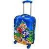 CARTOON Trolley da viaggio in ABS Sonic riccio supersonico per bambini valigia 50 x 33 x 20 cm con quattro ruote e manico allungabile