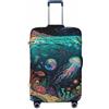 Zelinge Copertura elastica lavabile per valigia, resistente ai graffi, Spazio E Marine, for 22-24 Inch Luggages M