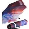 Knirps 4Kids Ombrello tascabile riflettente per bambini, con bordo riflettente, Polizia, 90 cm