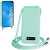 WenBaby Cover Compatible con Samsung Galaxy S10E,Cellulare Girocollo Custodia con Cordino TPU Corda Silicone Case Bumper per Samsung Galaxy S10E Custodia, Verde menta piperita