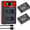 Pickle Power LP-E17 Batteria 1100mAh (2 Pezzi) per Canon EOS RP, R8, R10, R50, R100, EOS77D, 800D, 850D, 750D, 760D, 200D, M5, M6, M3, Rebel SL2, T6i, T6s, T7i