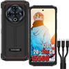 DOOGEE Fire 6 Power Téléphones Portables Débloqués 4G Robustes, 20 Go + 256 Go, 15500 mAh/18W, 50 MP + 8 MP, LED 120 LM, 6,56 Pouces, Face ID/DRM L1/IP68 Indestructible Smartphone Noir