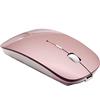 EONYUANGUO Mouse Bluetooth, Mouse USB wireless ricaricabile 3.0 Mouse portatile per Notebook, PC, laptop, computer, macbook (Or rose)