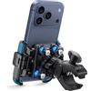 Lamicall Supporto Telefono Moto, Porta Telefono Bicicletta - [Non Copre Fotocamera] [Doppio Ammortizzatore] 1S Sblocco, 360° Rotazione, Porta Cellulare Manubrio per iPhone e Altri Smartphone de 6-7,2