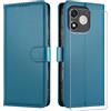 JUNETOP Cover per Honor 600 Lite 5G con Vetro Temperato, Blu Turchese