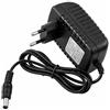 OcioDual Adattatore di Alimentazione 12V 1A, Connettore DC 5,5 x 2,5 mm, Nero, Trasformatore di Corrente Casa, Alimentatore da Muro con Presa UE a 2 Pin, Alimentatore, Telecamera e Striscia a LED