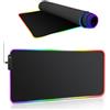 MXTIMWAN Tappetino Mouse Gaming RGB Tappetino Gaming XXL 800 x 300mm, 14 Modalità di Illuminazione, 7 Colori LED, Tappetino per Mouse per Computer, PC, Gamer, Ingresso USB Extra