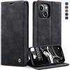 KZB Cover per iPhone 13 Custodia in Pelle Premium Libro Portafoglio Flip Wallet Magnetica Porta Carte Supporto Protezione Case per iPhone 13 - Nero