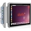 NORQIN 19 pollici Panel PC Industriale Embedded,Ubuntu 22.04 LTS,Touchscreen Capacitivo IP65,All-in-One Fanless Industrial Computer con 6 COM,2 RJ45,HDMI per Automazione(i7-7500U,8GB RAM,256GB SSD)